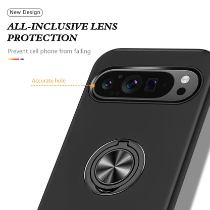 For Google Pixel 9 Pro PC + TPU Magnetic Phone Case with Invisible Ring Holder(Black) by buy2fix
