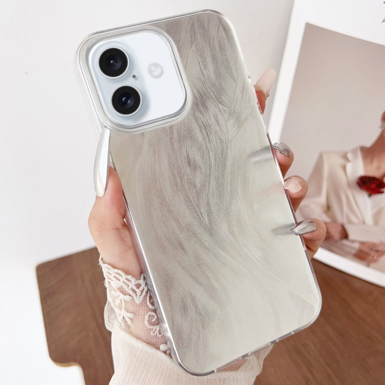 For iPhone 16 Plus Gradient Feather Acrylic IMD Full Coverage Phone Case(Feather B) - iPhone 16 Plus Cases by buy2fix | Online Shopping UK | buy2fix