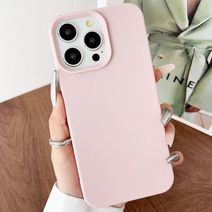 For iPhone 16 Pro Leather Texture TPU Full Coverage Phone Case(Pink) by buy2fix