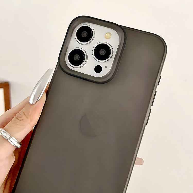 For iPhone 16 Pro Frosted Translucent TPU Full Coverage Phone Case(Yellow) by buy2fix