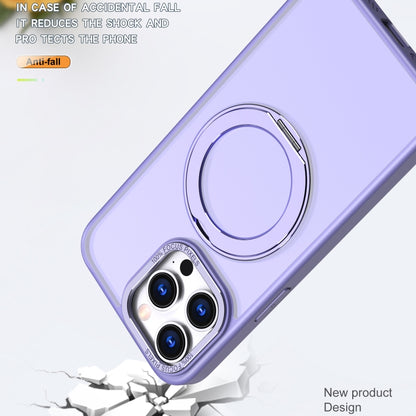 For iPhone 15 Pro Max Wing Series MagSafe Magnetic Ring Holder Phone Case(Light Purple) - iPhone 15 Pro Max Cases by buy2fix | Online Shopping UK | buy2fix