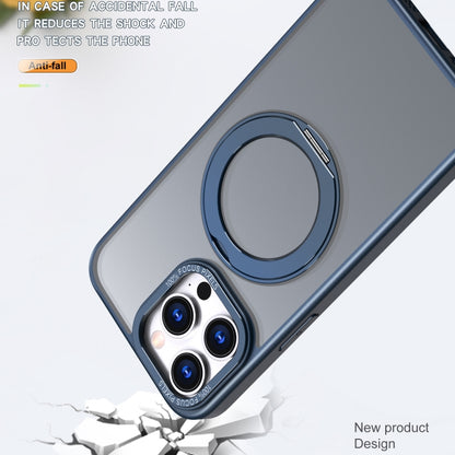 For iPhone 15 Pro Max Wing Series MagSafe Magnetic Ring Holder Phone Case(Blue) - iPhone 15 Pro Max Cases by buy2fix | Online Shopping UK | buy2fix