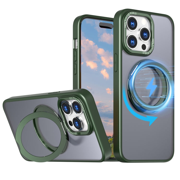 For iPhone 15 Pro Max Wing Series MagSafe Magnetic Ring Holder Phone Case(Green) - iPhone 15 Pro Max Cases by buy2fix | Online Shopping UK | buy2fix
