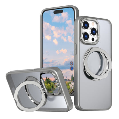 For iPhone 15 Pro Max Wing Series MagSafe Magnetic Ring Holder Phone Case(Titanium Gray) - iPhone 15 Pro Max Cases by buy2fix | Online Shopping UK | buy2fix
