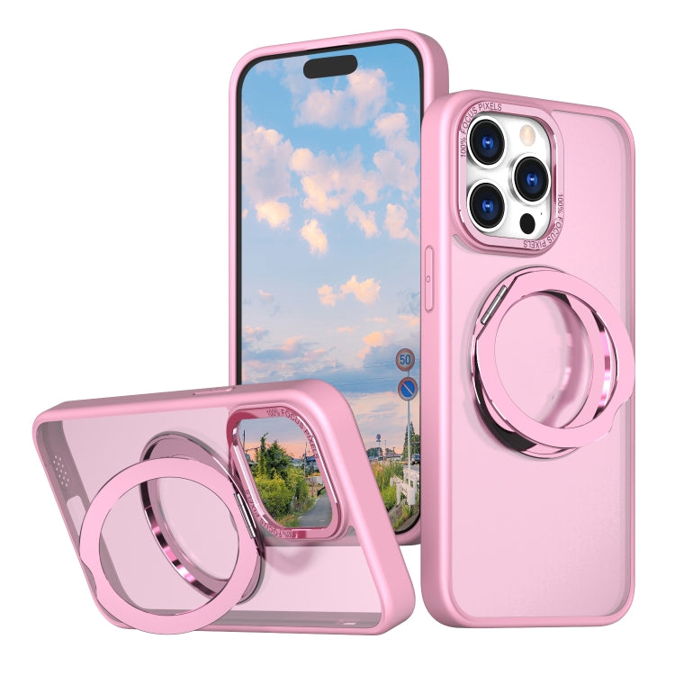 For iPhone 15 Pro Max Wing Series MagSafe Magnetic Ring Holder Phone Case(Pink) - iPhone 15 Pro Max Cases by buy2fix | Online Shopping UK | buy2fix
