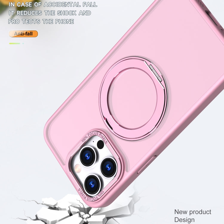For iPhone 15 Pro Max Wing Series MagSafe Magnetic Ring Holder Phone Case(Pink) - iPhone 15 Pro Max Cases by buy2fix | Online Shopping UK | buy2fix