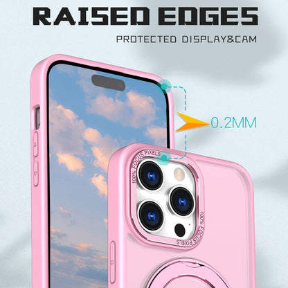 For iPhone 15 Pro Max Wing Series MagSafe Magnetic Ring Holder Phone Case(Pink) - iPhone 15 Pro Max Cases by buy2fix | Online Shopping UK | buy2fix