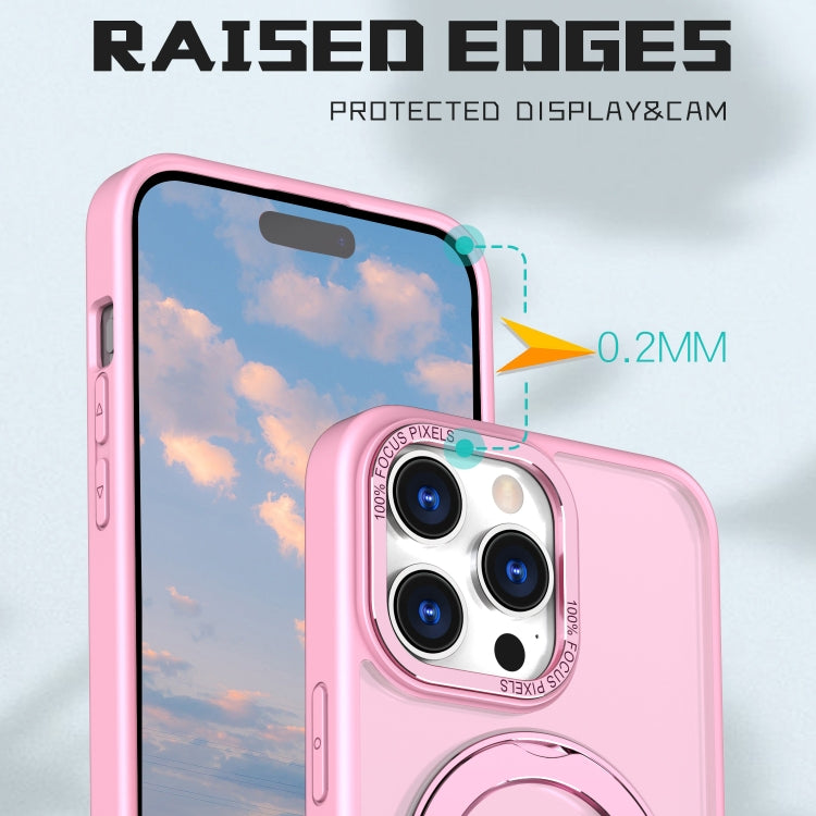 For iPhone 15 Pro Wing Series MagSafe Magnetic Ring Holder Phone Case(Pink) - iPhone 15 Pro Cases by buy2fix | Online Shopping UK | buy2fix