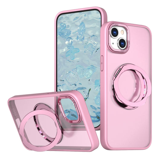 For iPhone 15 Plus Wing Series MagSafe Magnetic Ring Holder Phone Case(Pink) - iPhone 15 Plus Cases by buy2fix | Online Shopping UK | buy2fix