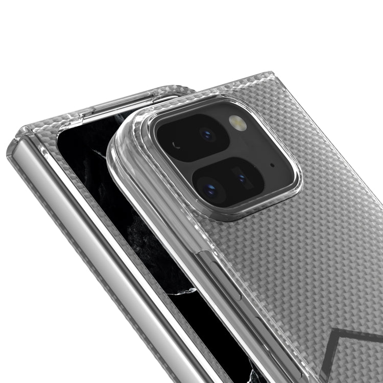 For Google Pixel 9 Pro Fold Wave Pattern Transparent Frosted Phone Case by buy2fix