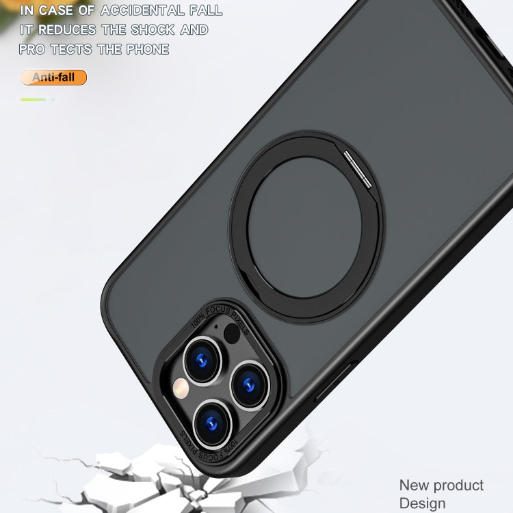 For iPhone 14 Pro Max Wing Series MagSafe Magnetic Ring Holder Phone Case(Black) - iPhone 14 Pro Max Cases by buy2fix | Online Shopping UK | buy2fix