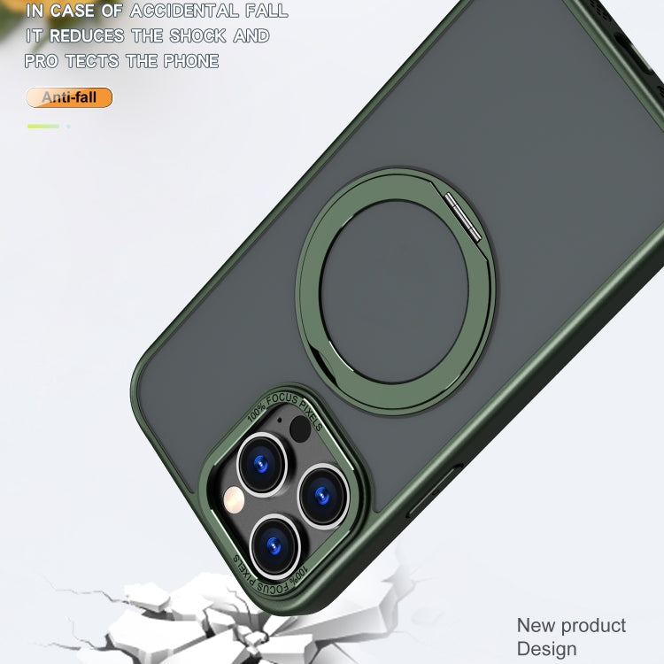 For iPhone 14 Pro Max Wing Series MagSafe Magnetic Ring Holder Phone Case(Green) - iPhone 14 Pro Max Cases by buy2fix | Online Shopping UK | buy2fix
