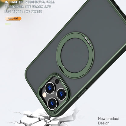 For iPhone 14 Pro Max Wing Series MagSafe Magnetic Ring Holder Phone Case(Green) - iPhone 14 Pro Max Cases by buy2fix | Online Shopping UK | buy2fix