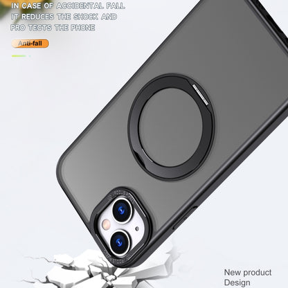 For iPhone 14 Plus Wing Series MagSafe Magnetic Ring Holder Phone Case(Black) - iPhone 14 Plus Cases by buy2fix | Online Shopping UK | buy2fix