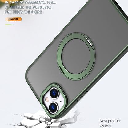 For iPhone 14 Wing Series MagSafe Magnetic Ring Holder Phone Case(Green) - iPhone 14 Cases by buy2fix | Online Shopping UK | buy2fix