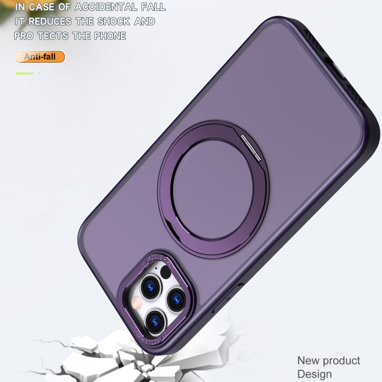 For iPhone 13 Pro Max Wing Series MagSafe Magnetic Ring Holder Phone Case(Dark Purple) - iPhone 13 Pro Max Cases by buy2fix | Online Shopping UK | buy2fix