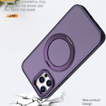For iPhone 13 Pro Max Wing Series MagSafe Magnetic Ring Holder Phone Case(Dark Purple) - iPhone 13 Pro Max Cases by buy2fix | Online Shopping UK | buy2fix