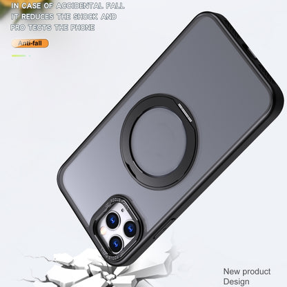 For iPhone 11 Pro Wing Series MagSafe Magnetic Ring Holder Phone Case(Black) - iPhone 11 Cases by buy2fix | Online Shopping UK | buy2fix