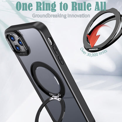 For iPhone 11 Pro Wing Series MagSafe Magnetic Ring Holder Phone Case(Black) - iPhone 11 Cases by buy2fix | Online Shopping UK | buy2fix
