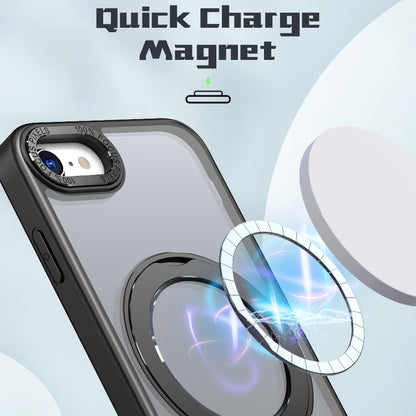 For iPhone SE 2022 / 2020 / 8 / 7 Wing Series MagSafe Magnetic Ring Holder Phone Case(Black) - iPhone SE 2022 / 2020 / 8 / 7 Cases by buy2fix | Online Shopping UK | buy2fix