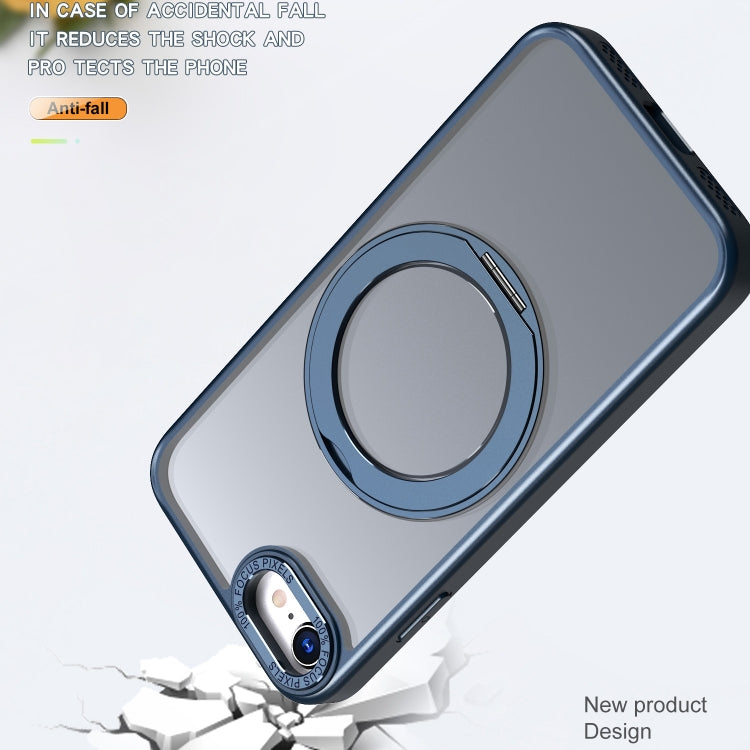 For iPhone SE 2022 / 2020 / 8 / 7 Wing Series MagSafe Magnetic Ring Holder Phone Case(Blue) - iPhone SE 2022 / 2020 / 8 / 7 Cases by buy2fix | Online Shopping UK | buy2fix