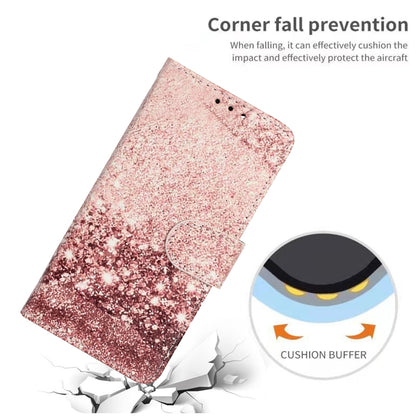 For iPhone 16 Pro Max Colored Drawing Marble Pattern Leather Phone Case(Rose Gold) by buy2fix
