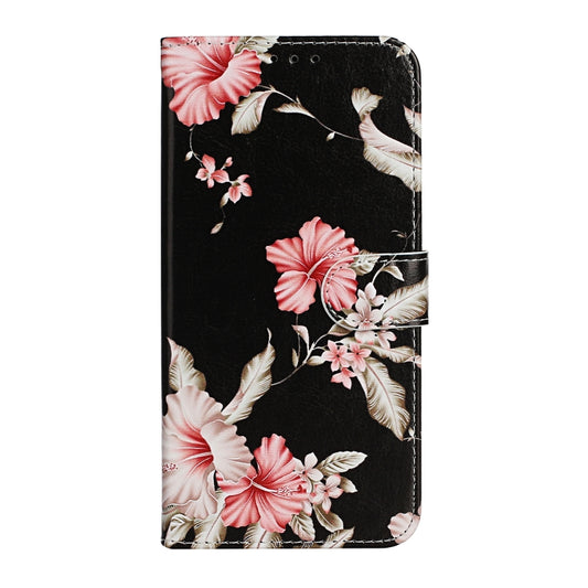 For iPhone 16 Pro Colored Drawing Marble Pattern Leather Phone Case(Azalea) by buy2fix