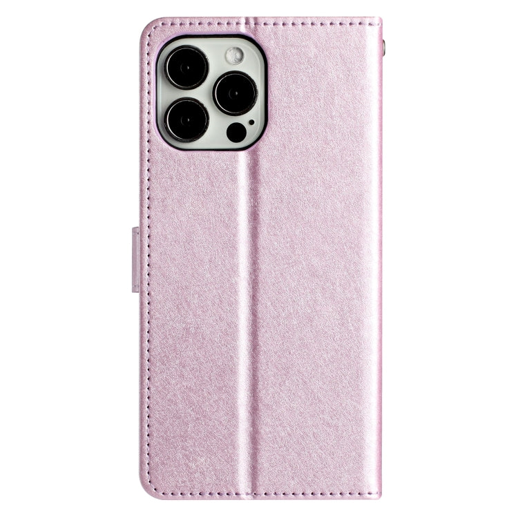 For iPhone 16 Pro Max Silk Texture Horizontal Flip Leather Phone Case(Rose Pink) by buy2fix
