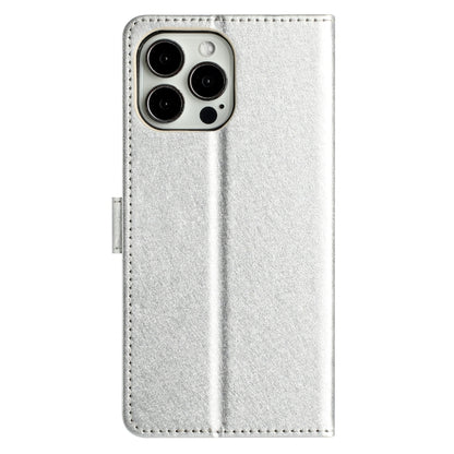 For iPhone 16 Pro Max Silk Texture Horizontal Flip Leather Phone Case(Silver) by buy2fix