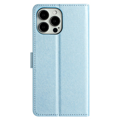 For iPhone 16 Pro Silk Texture Horizontal Flip Leather Phone Case(Light Blue) by buy2fix