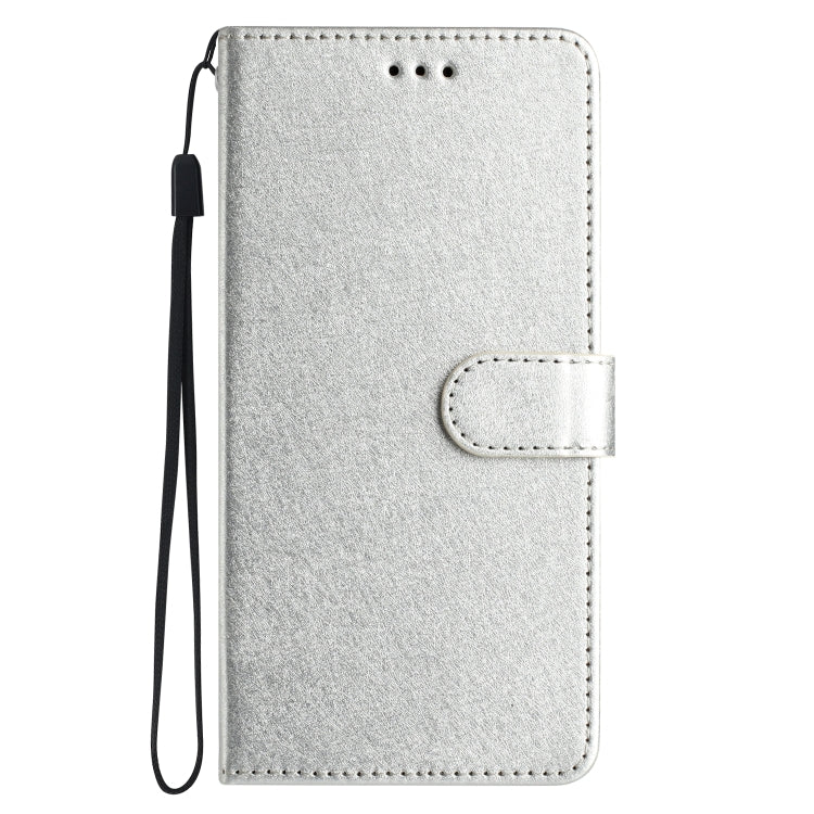 For iPhone 16 Pro Silk Texture Horizontal Flip Leather Phone Case(Silver) by buy2fix