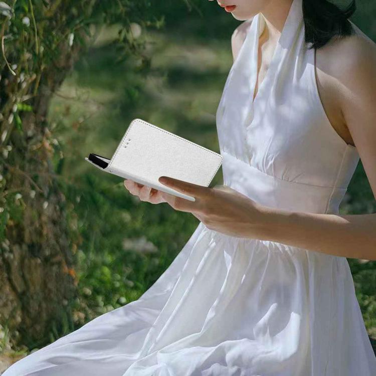 For iPhone Air Silk Texture Horizontal Flip Leather Phone Case(Silver) - iPhone Air Cases by buy2fix | Online Shopping UK | buy2fix