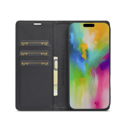 For iPhone 17 LC.IMEEKE Carbon Fiber Leather Phone Case(Vertical Black) - iPhone 17 Cases by LC.IMEEKE | Online Shopping UK | buy2fix