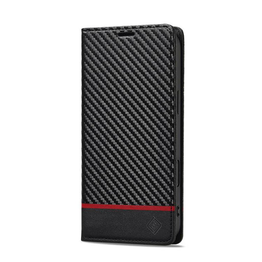 For iPhone 17 LC.IMEEKE Carbon Fiber Leather Phone Case(Horizontal Black) - iPhone 17 Cases by LC.IMEEKE | Online Shopping UK | buy2fix