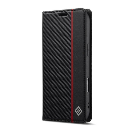 For iPhone 17 Air LC.IMEEKE Carbon Fiber Leather Phone Case(Vertical Black) - iPhone 17 Air Cases by LC.IMEEKE | Online Shopping UK | buy2fix