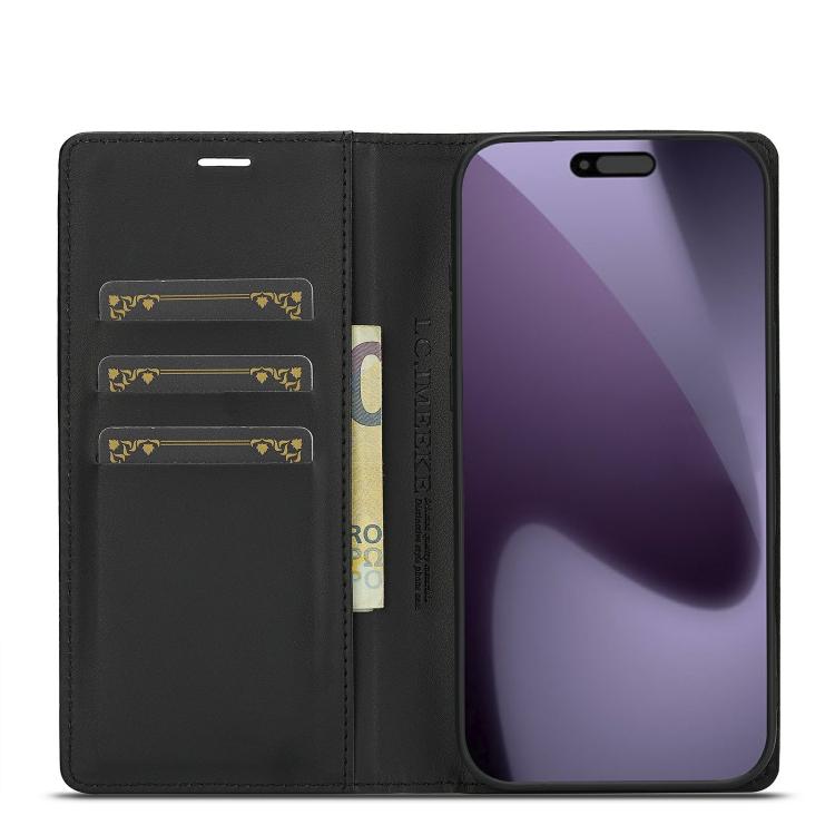 For iPhone 17 Pro LC.IMEEKE Carbon Fiber Leather Phone Case(Vertical Black) - iPhone 17 Pro Cases by LC.IMEEKE | Online Shopping UK | buy2fix