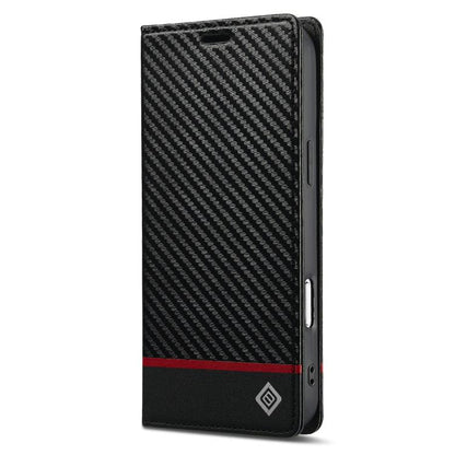 For iPhone 17 Pro Max LC.IMEEKE Carbon Fiber Leather Phone Case(Horizontal Black) - iPhone 17 Pro Max Cases by LC.IMEEKE | Online Shopping UK | buy2fix