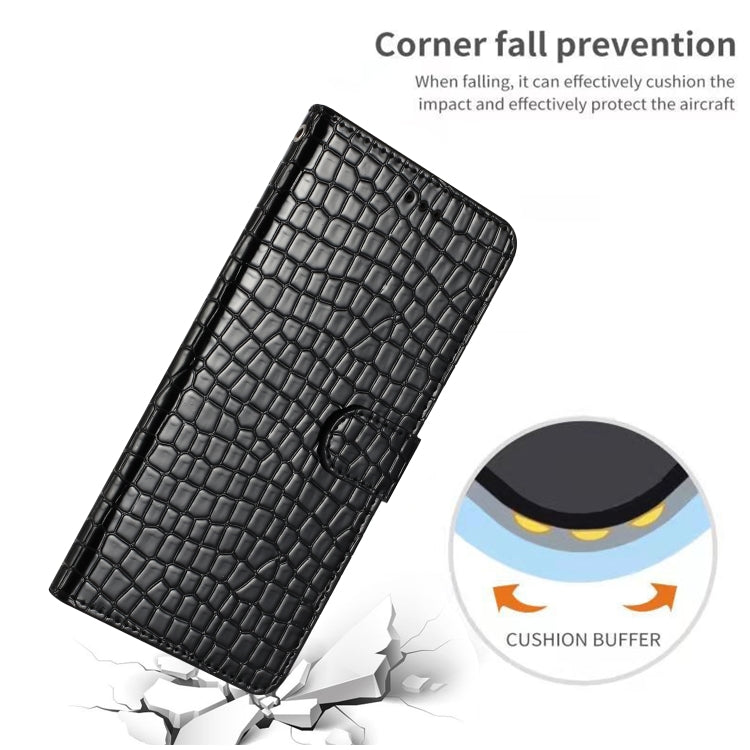 For iPhone 16 Pro Max Crocodile Texture Horizontal Flip Leather Phone Case(Black) by buy2fix