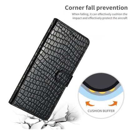 For iPhone 16 Pro Max Crocodile Texture Horizontal Flip Leather Phone Case(Black) by buy2fix