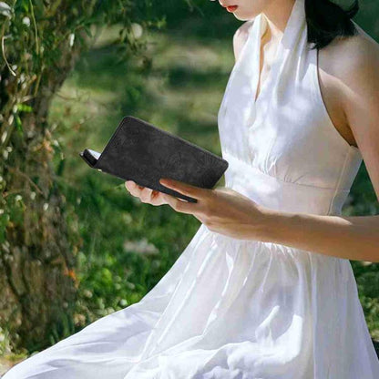 For iPhone Air Skin-feel Embossed Butterfly Leather Phone Case(Black) - iPhone Air Cases by buy2fix | Online Shopping UK | buy2fix