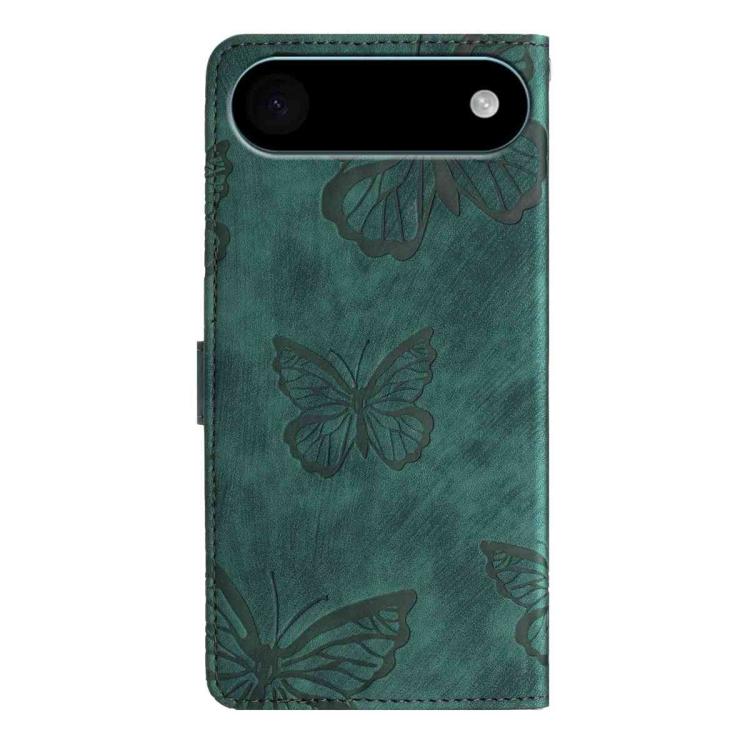 For iPhone Air Skin-feel Embossed Butterfly Leather Phone Case(Green) - iPhone Air Cases by buy2fix | Online Shopping UK | buy2fix