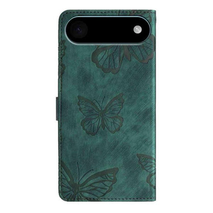 For iPhone Air Skin-feel Embossed Butterfly Leather Phone Case(Green) - iPhone Air Cases by buy2fix | Online Shopping UK | buy2fix