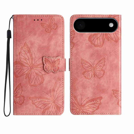 For iPhone Air Skin-feel Embossed Butterfly Leather Phone Case(Pink) - iPhone Air Cases by buy2fix | Online Shopping UK | buy2fix