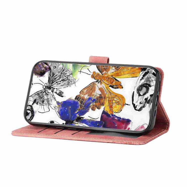 For iPhone Air Skin-feel Embossed Butterfly Leather Phone Case(Pink) - iPhone Air Cases by buy2fix | Online Shopping UK | buy2fix