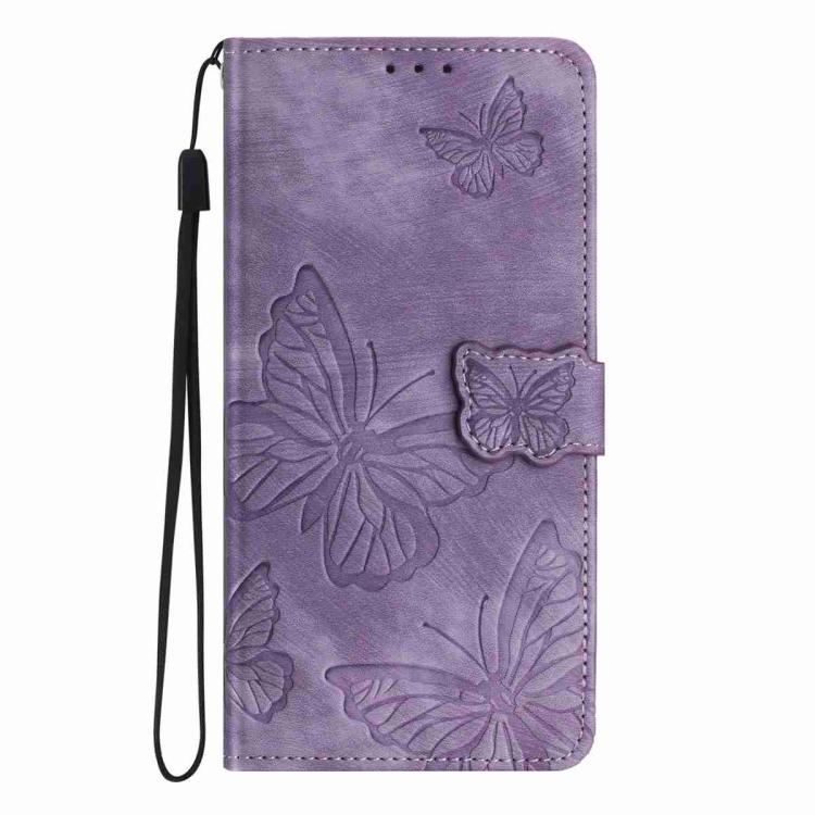 For iPhone Air Skin-feel Embossed Butterfly Leather Phone Case(Purple) - iPhone Air Cases by buy2fix | Online Shopping UK | buy2fix