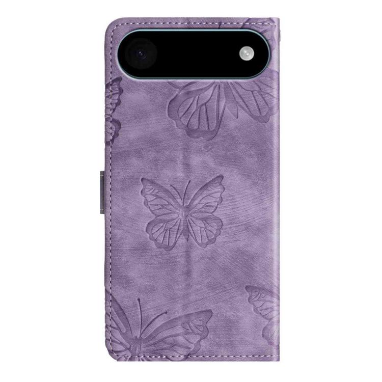 For iPhone Air Skin-feel Embossed Butterfly Leather Phone Case(Purple) - iPhone Air Cases by buy2fix | Online Shopping UK | buy2fix