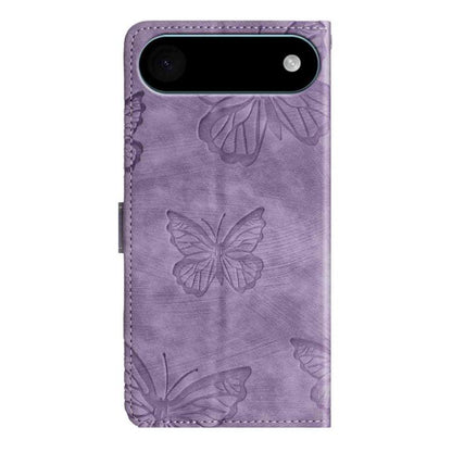 For iPhone Air Skin-feel Embossed Butterfly Leather Phone Case(Purple) - iPhone Air Cases by buy2fix | Online Shopping UK | buy2fix