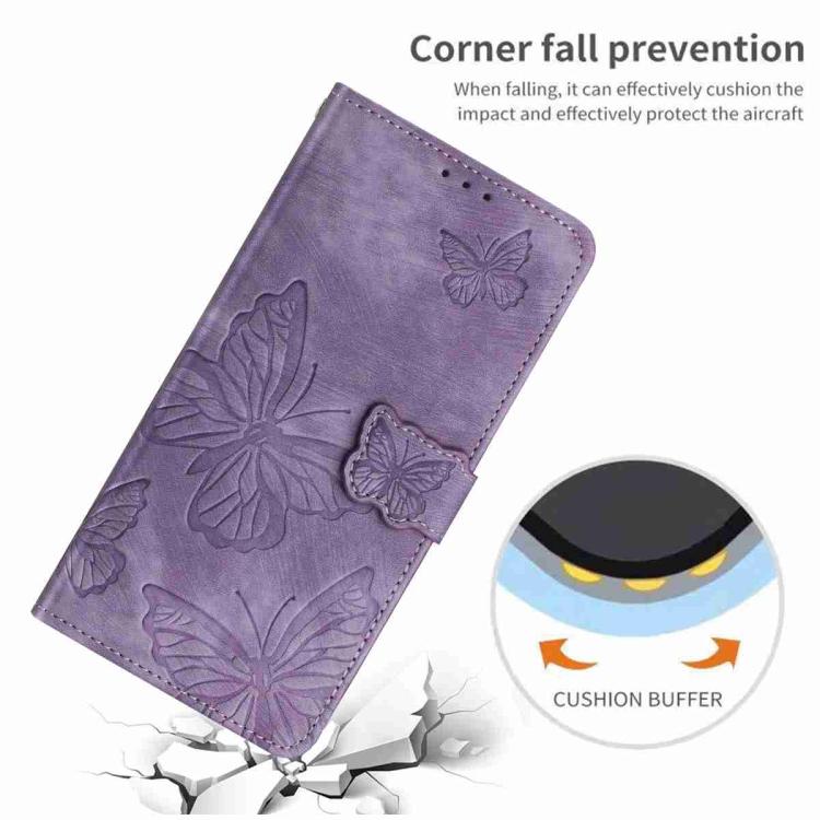 For iPhone Air Skin-feel Embossed Butterfly Leather Phone Case(Purple) - iPhone Air Cases by buy2fix | Online Shopping UK | buy2fix