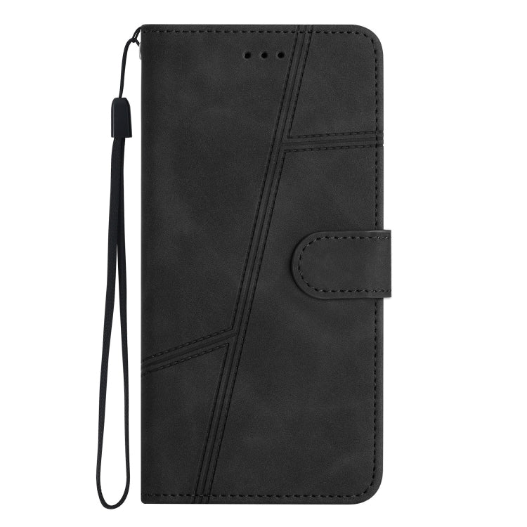 For iPhone 16 Pro Skin-feel Stitching Leather Phone Case(Black) by buy2fix