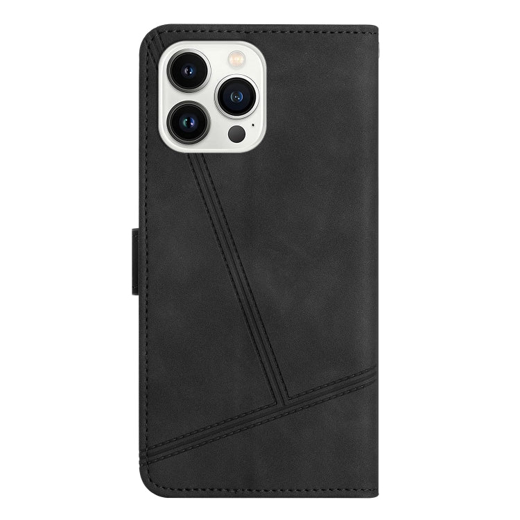 For iPhone 16 Pro Skin-feel Stitching Leather Phone Case(Black) by buy2fix